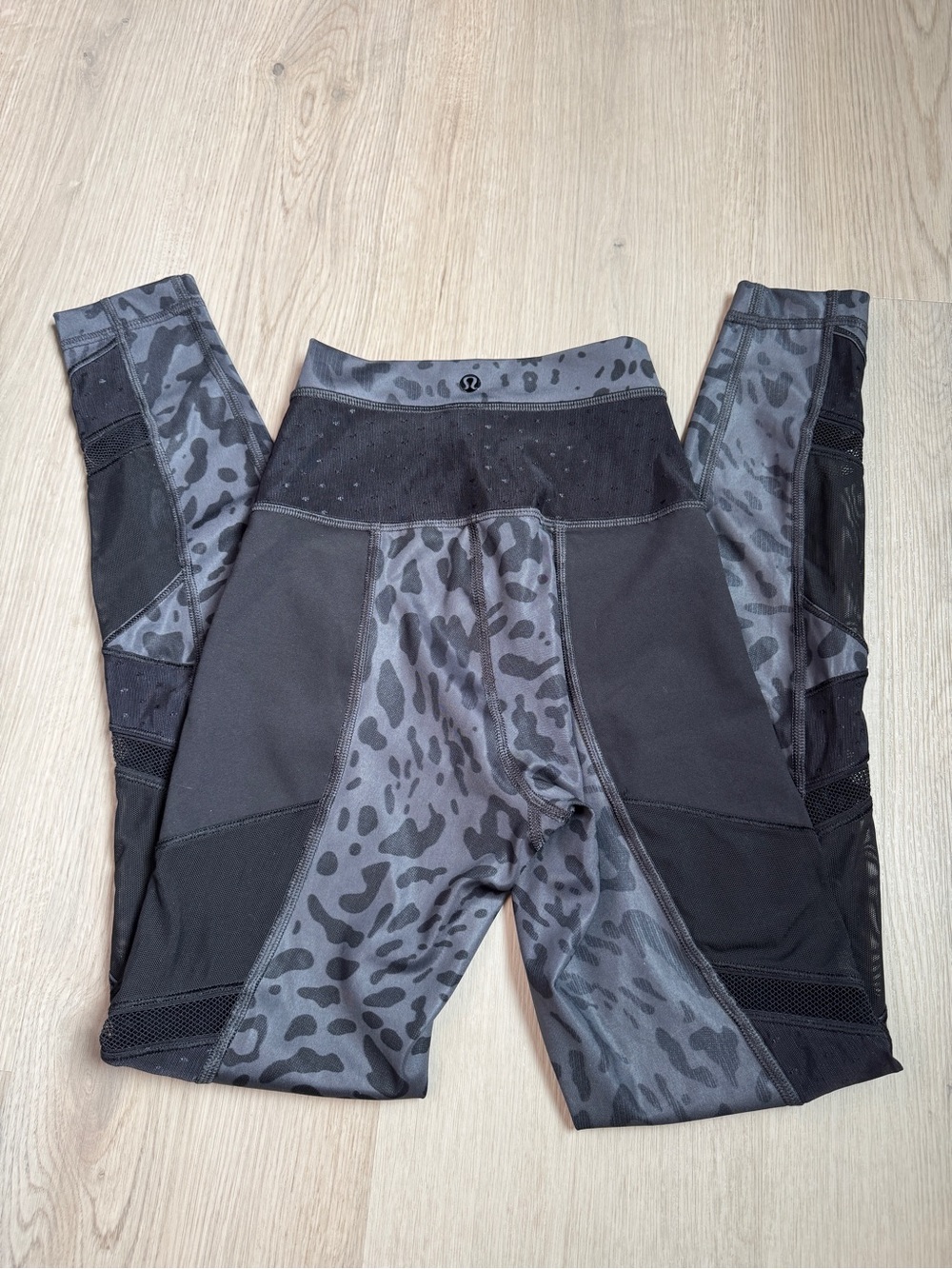 lululemon athletica Black & Gray Camo Leggings